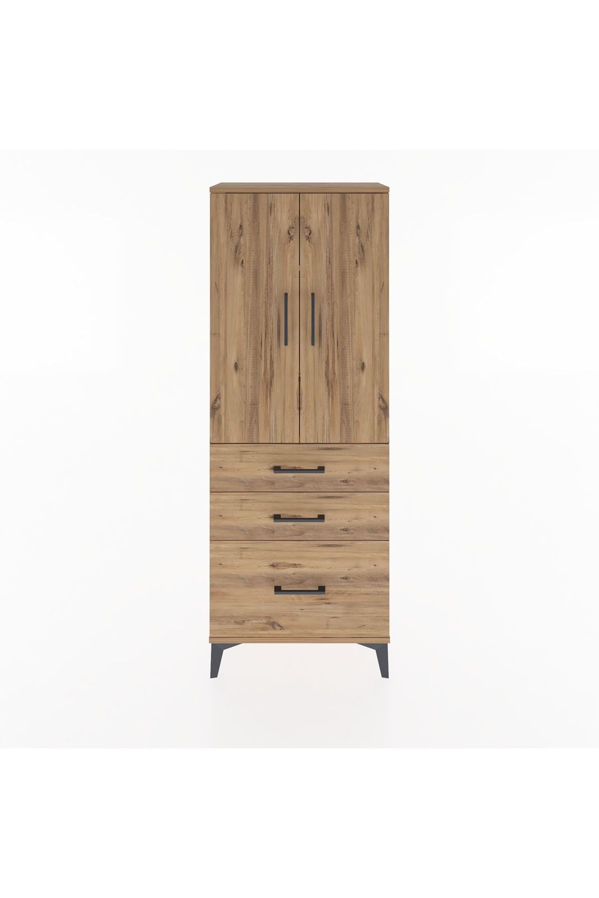 Arges Dolap 3 Raflı 3 Çekmeceli 2 Kapaklı 60x30x163 - S20M007V9A