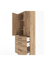 Arges Dolap 3 Raflı 3 Çekmeceli 2 Kapaklı 60x30x163 - S20M007V9A