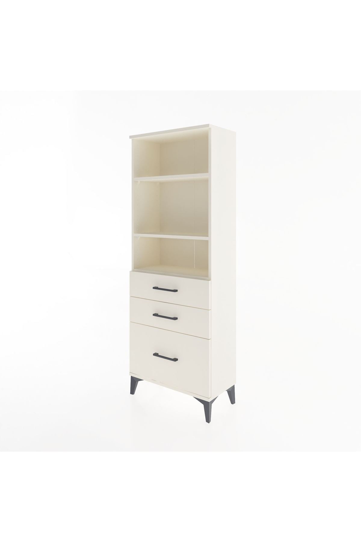 Arges Dolap 3 Raflı 3 Çekmeceli 60x30x163 - S20M008V1A