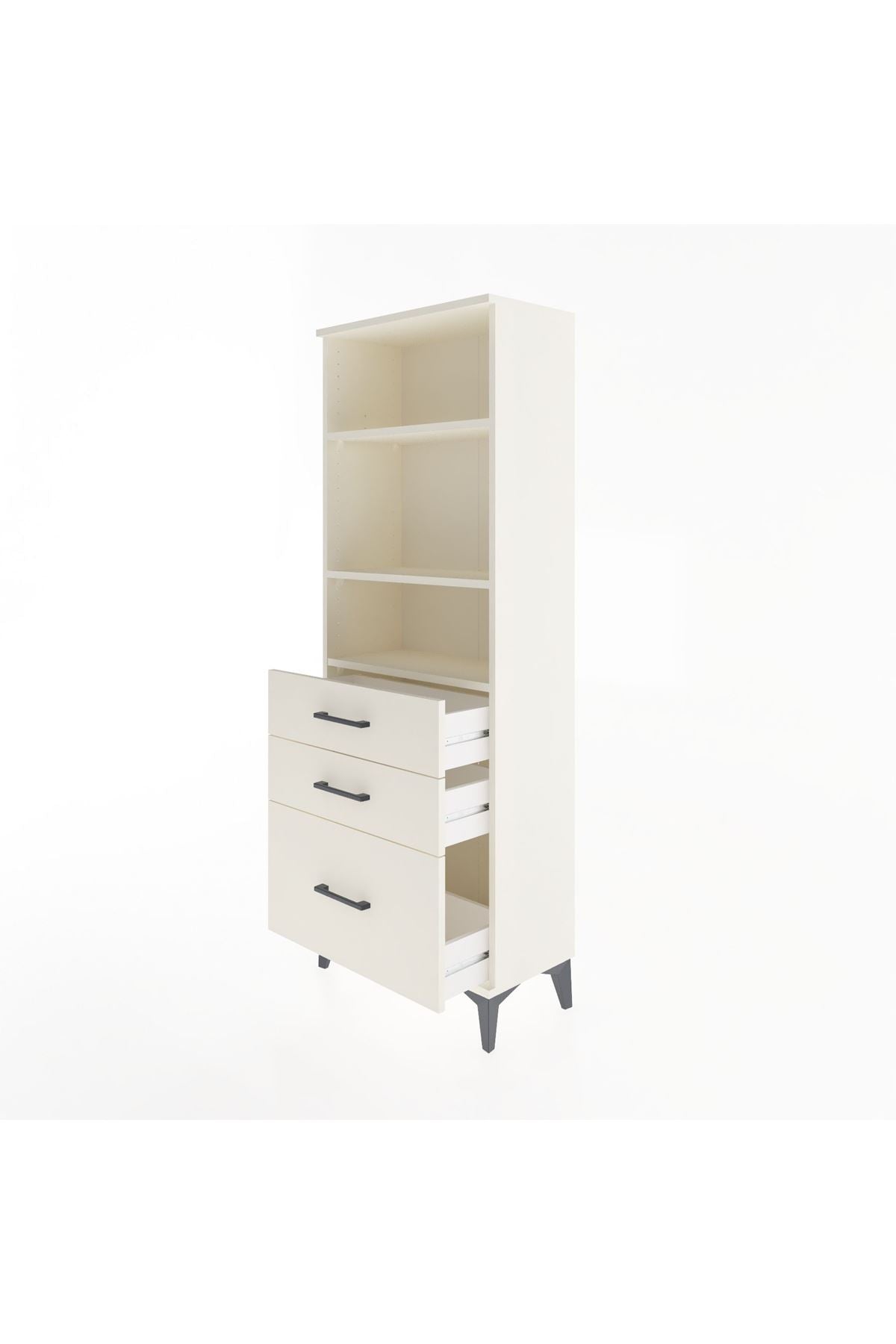 Arges Dolap 3 Raflı 3 Çekmeceli 60x30x163 - S20M008V1A