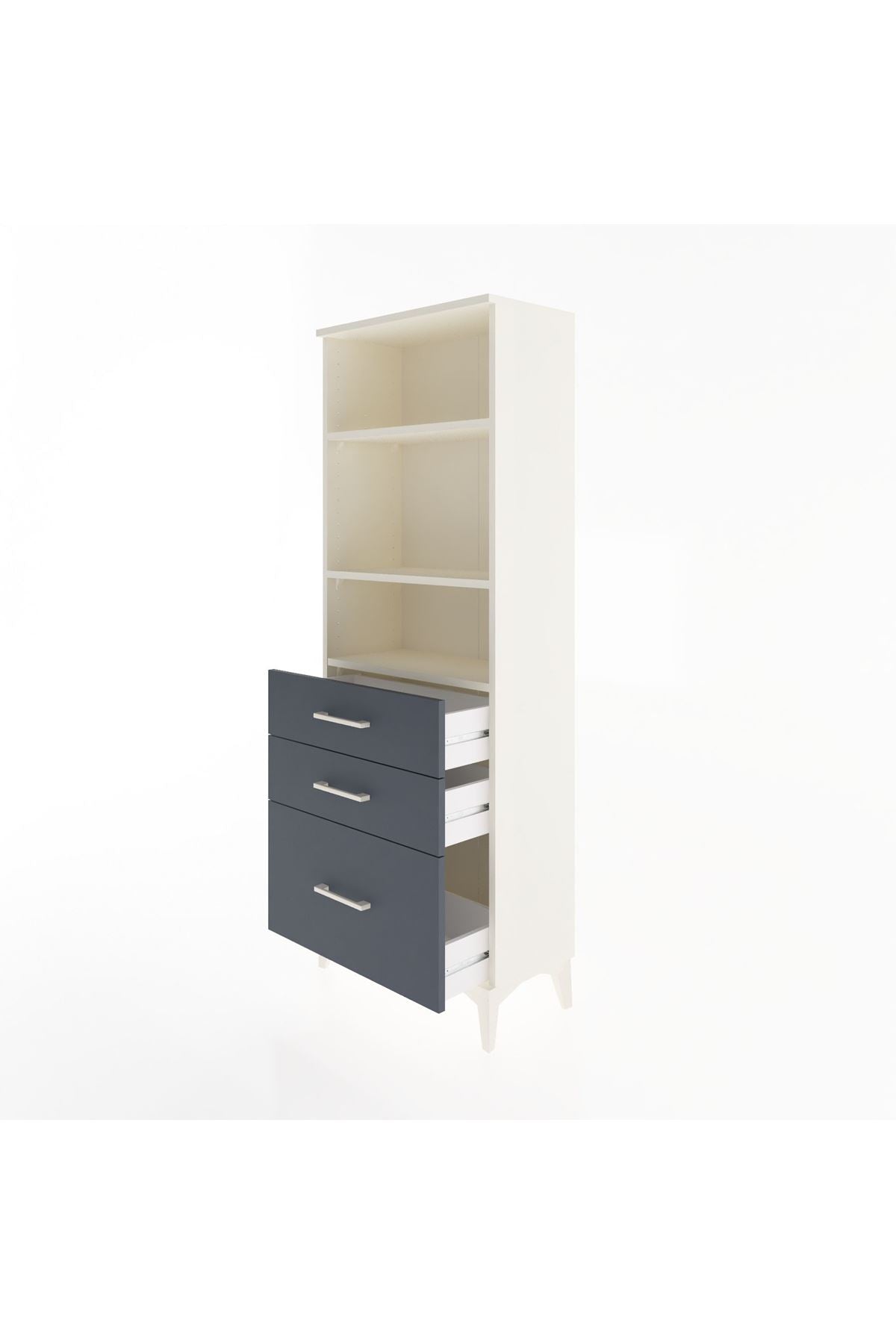 Arges Dolap 3 Raflı 3 Çekmeceli 60x30x163 - S20M008V2A