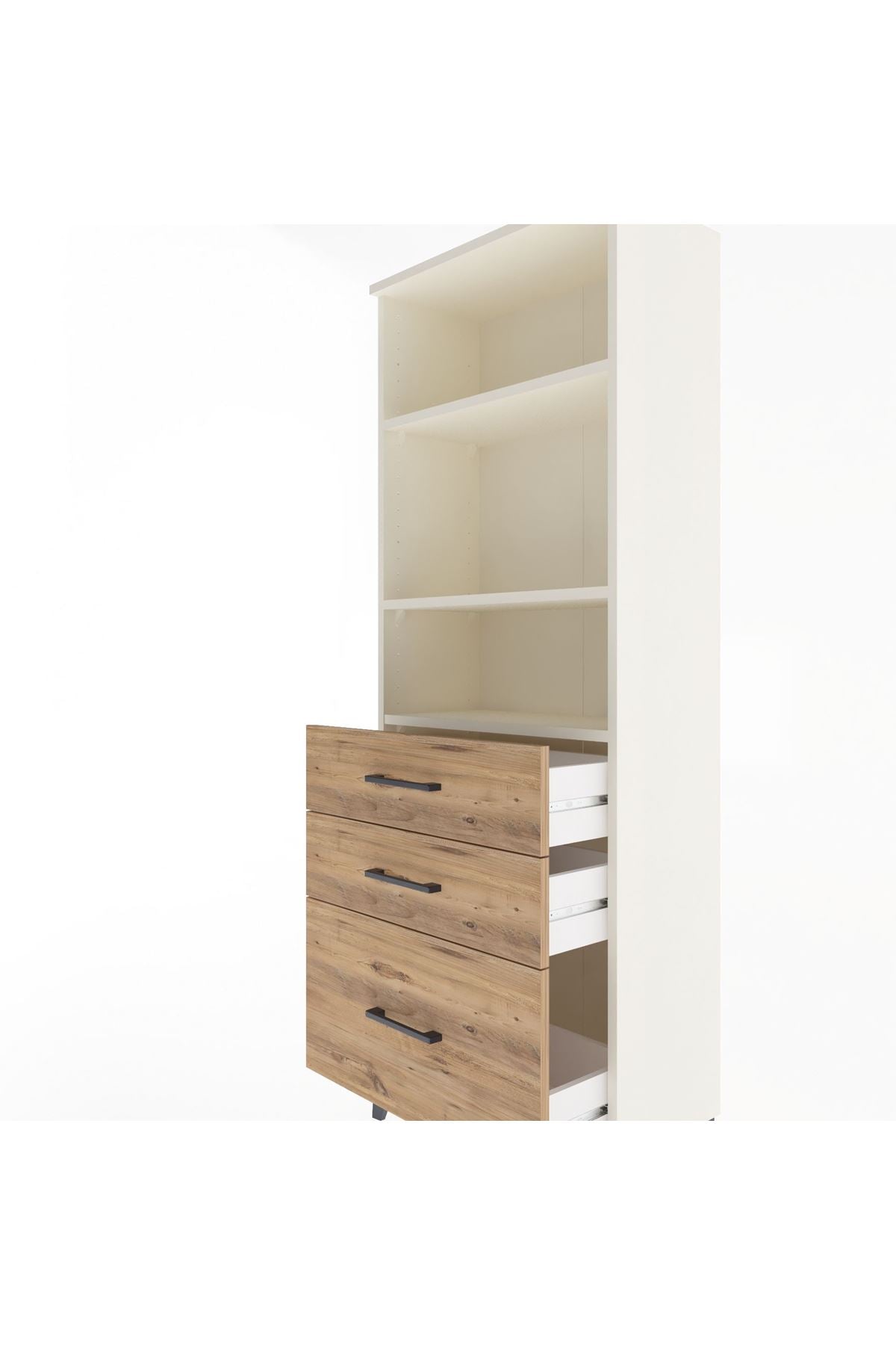 Arges Dolap 3 Raflı 3 Çekmeceli 60x30x163 - S20M008V3A