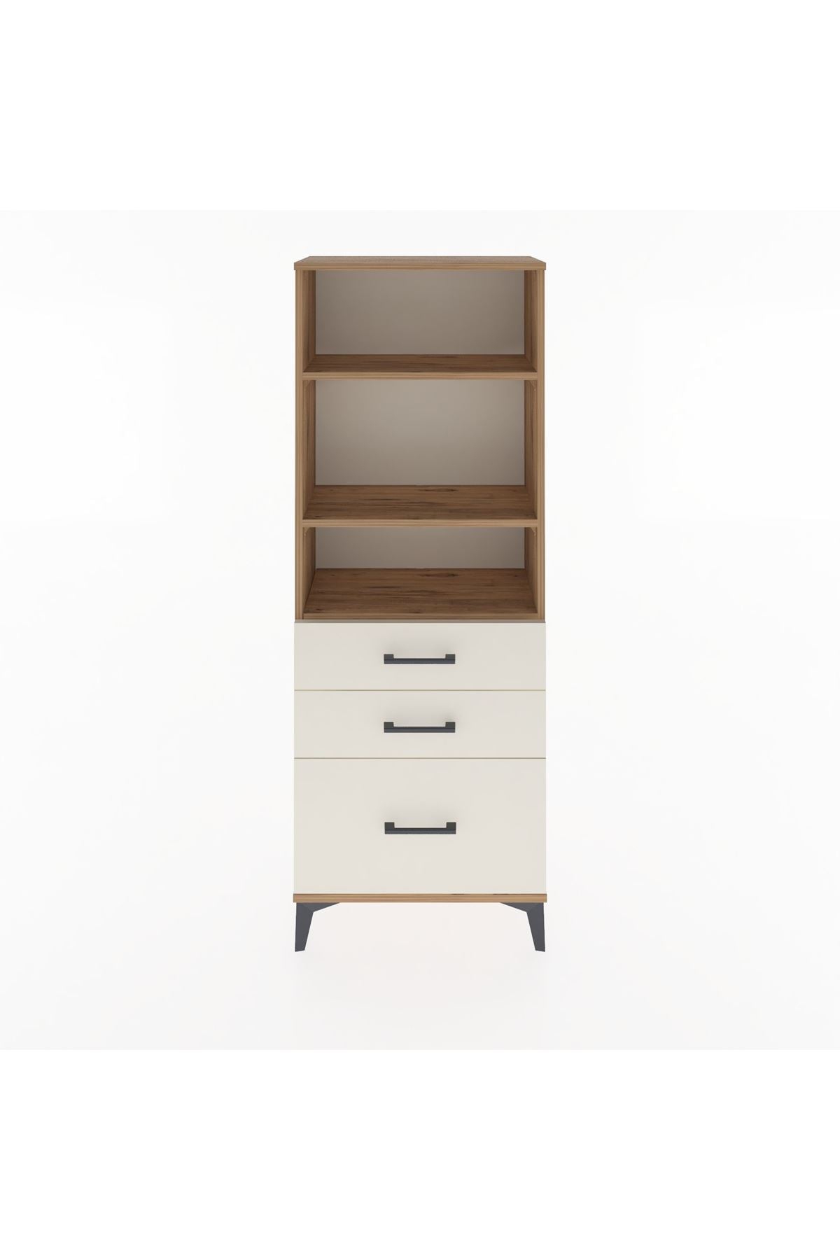 Arges Dolap 3 Raflı 3 Çekmeceli 60x30x163 - S20M008V7A