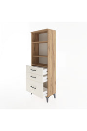 Arges Dolap 3 Raflı 3 Çekmeceli 60x30x163 - S20M008V7A
