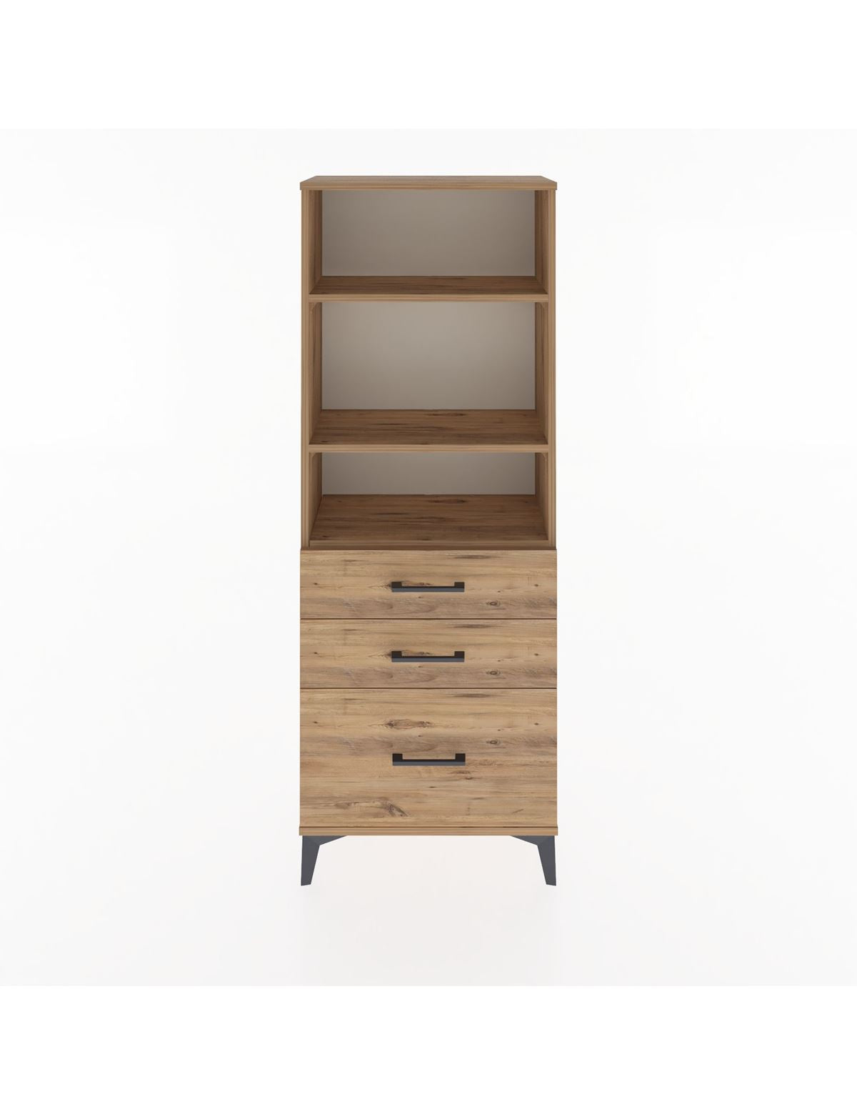 Arges Dolap 3 Raflı 3 Çekmeceli 60x30x163 - S20M008V9A
