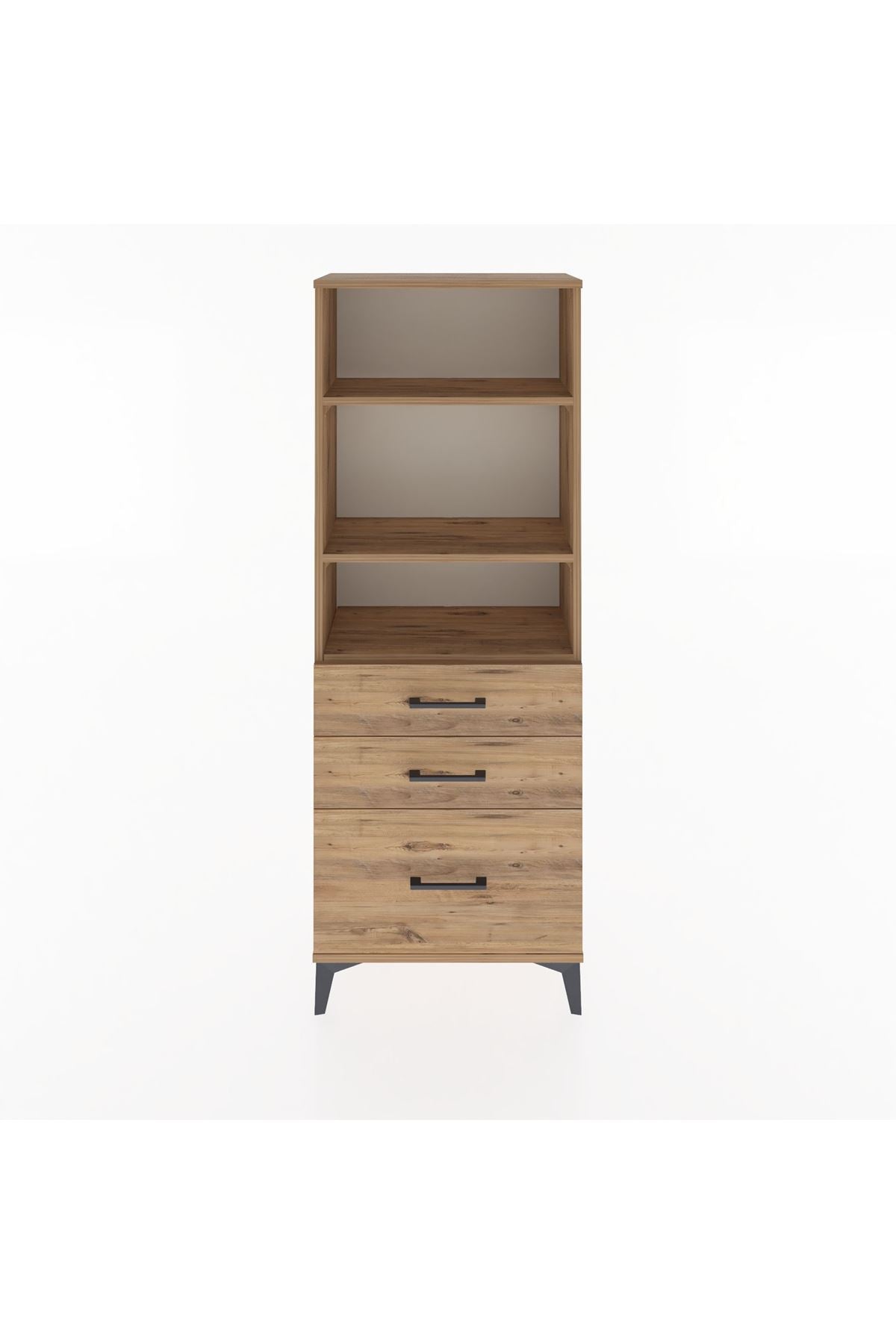 Arges Dolap 3 Raflı 3 Çekmeceli 60x30x163 - S20M008V9A