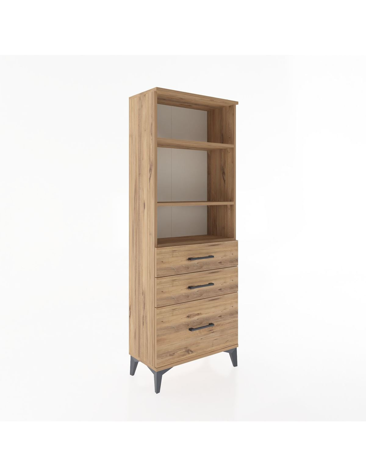Arges Dolap 3 Raflı 3 Çekmeceli 60x30x163 - S20M008V9A