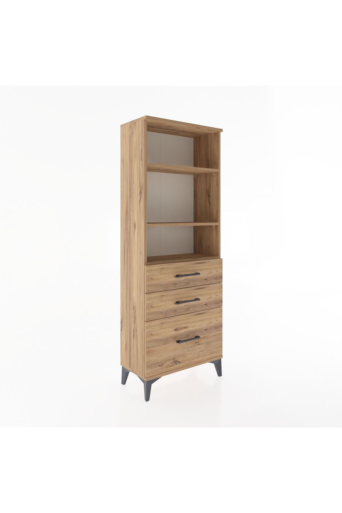 Arges Dolap 3 Raflı 3 Çekmeceli 60x30x163 - S20M008V9A