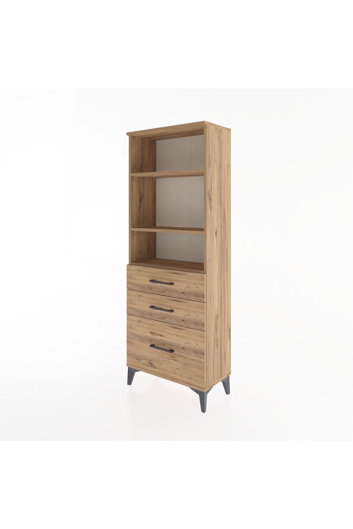 Arges Dolap 3 Raflı 3 Çekmeceli 60x30x163 - S20M008V9A