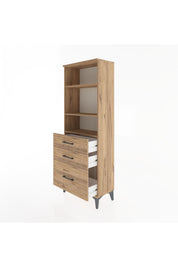Arges Dolap 3 Raflı 3 Çekmeceli 60x30x163 - S20M008V9A