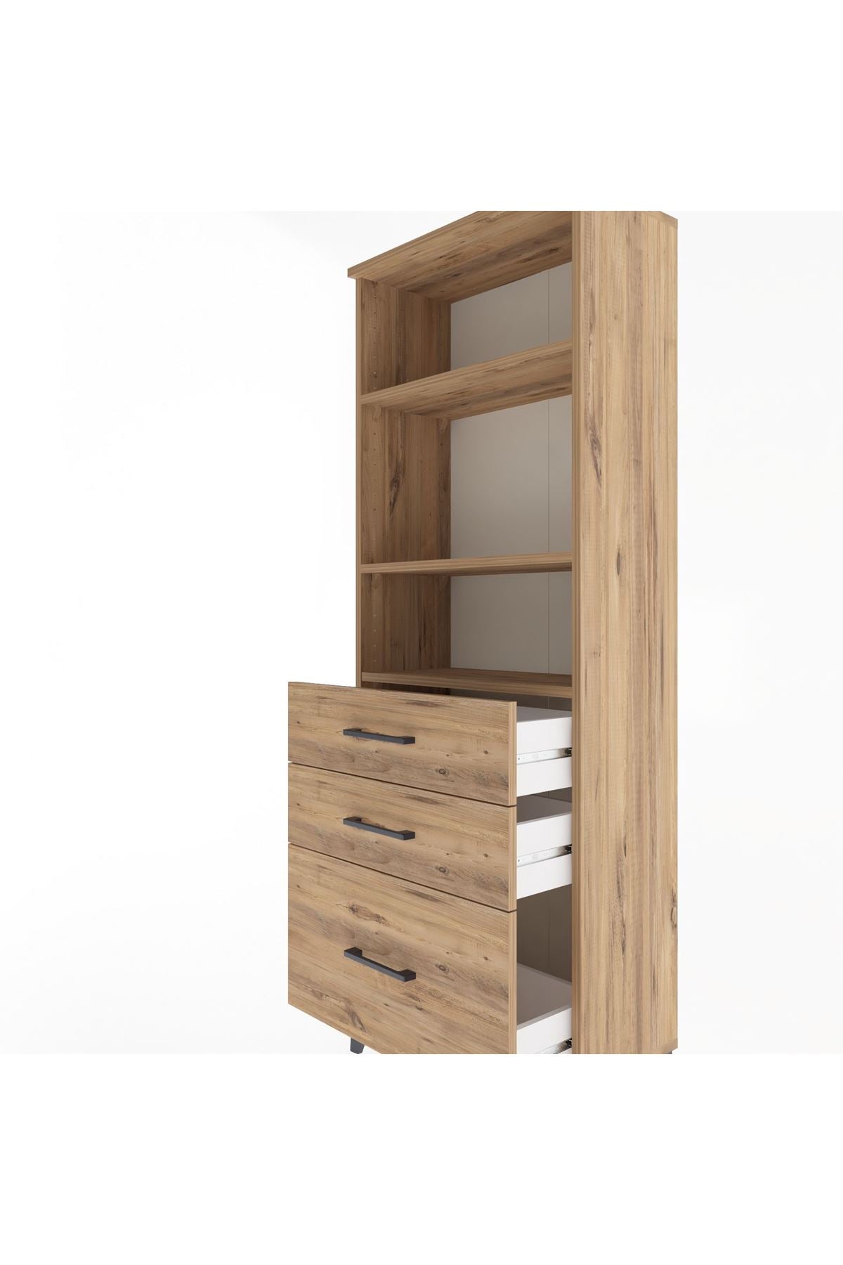 Arges Dolap 3 Raflı 3 Çekmeceli 60x30x163 - S20M008V9A
