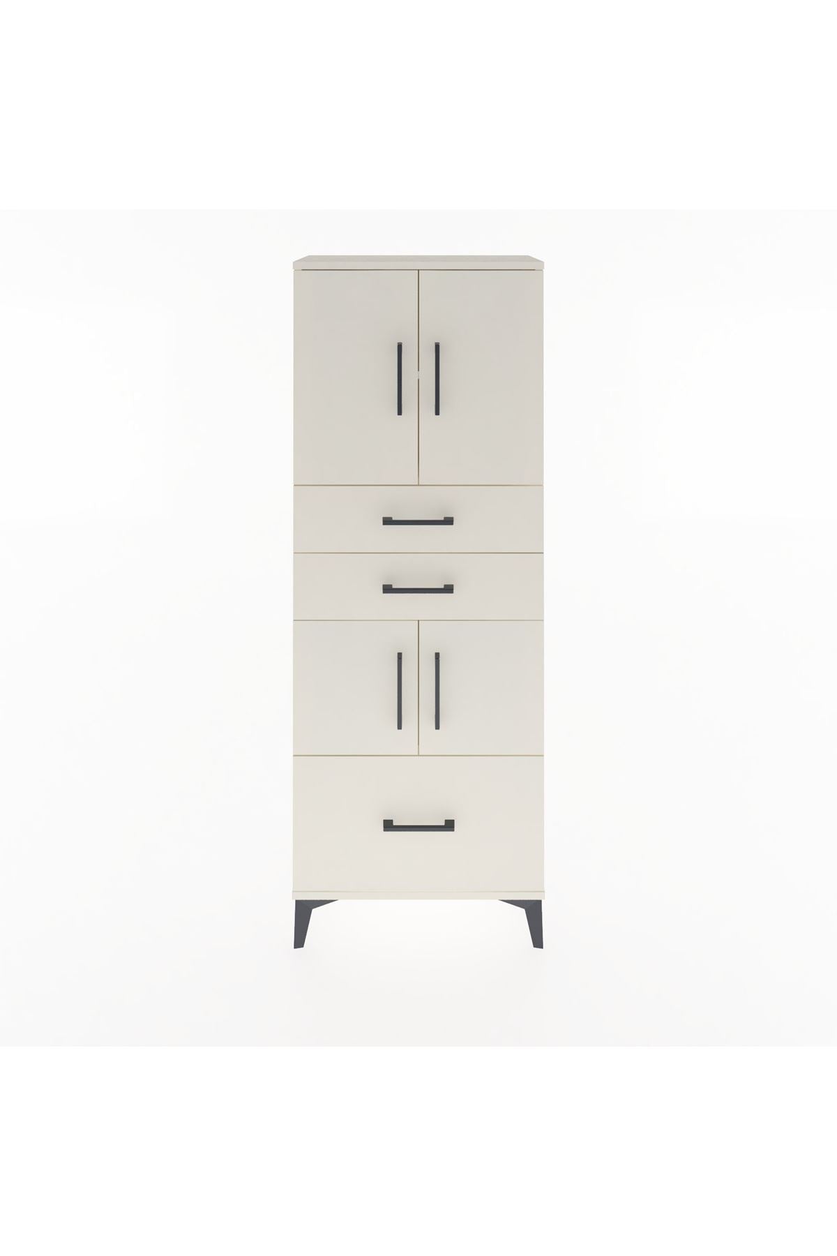 Arges Dolap 3 Raflı 3 Çekmeceli 4 Kapaklı 60x30x163 - S20M009V1A