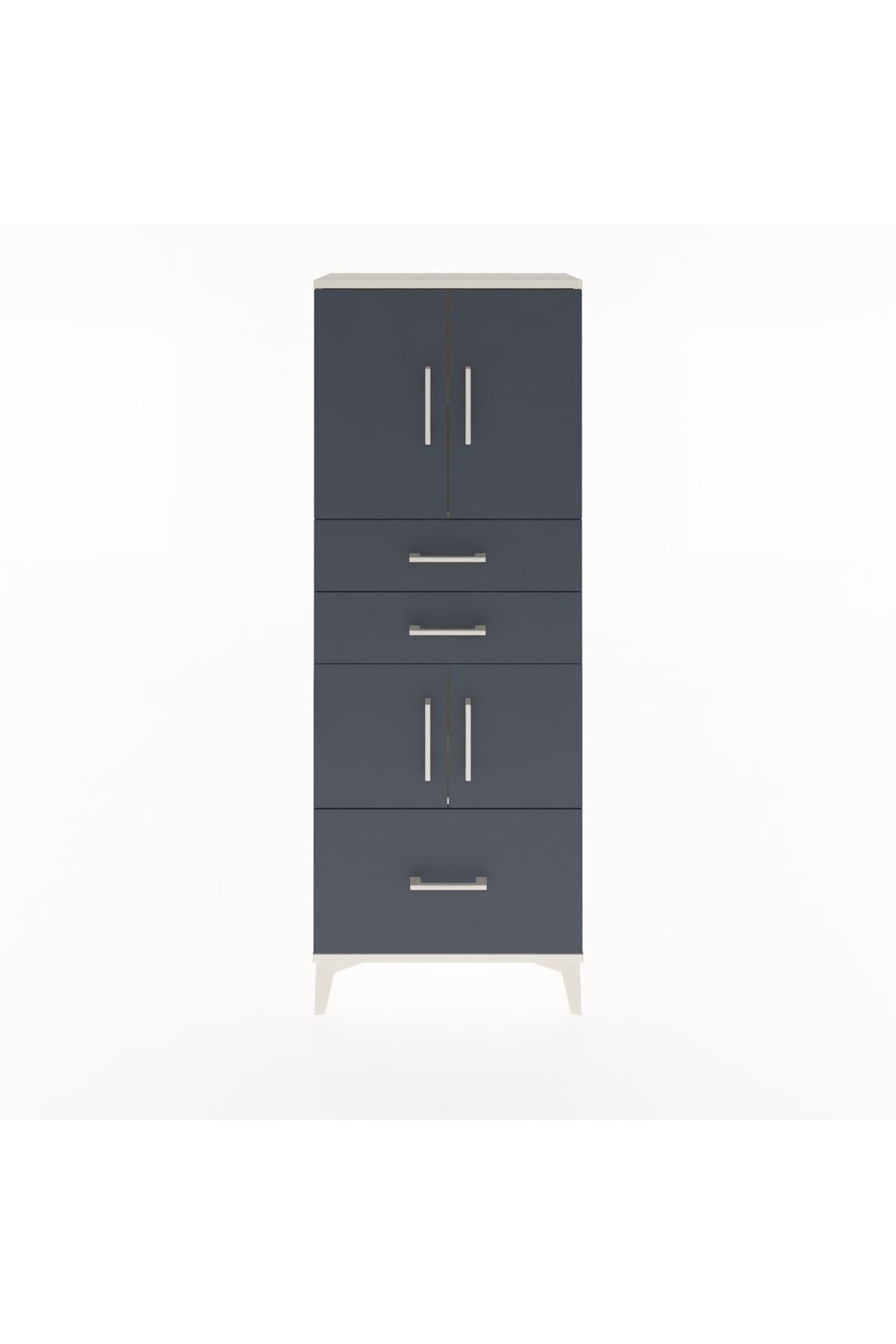 Arges Dolap 3 Raflı 3 Çekmeceli 4 Kapaklı 60x30x163 - S20M009V2A