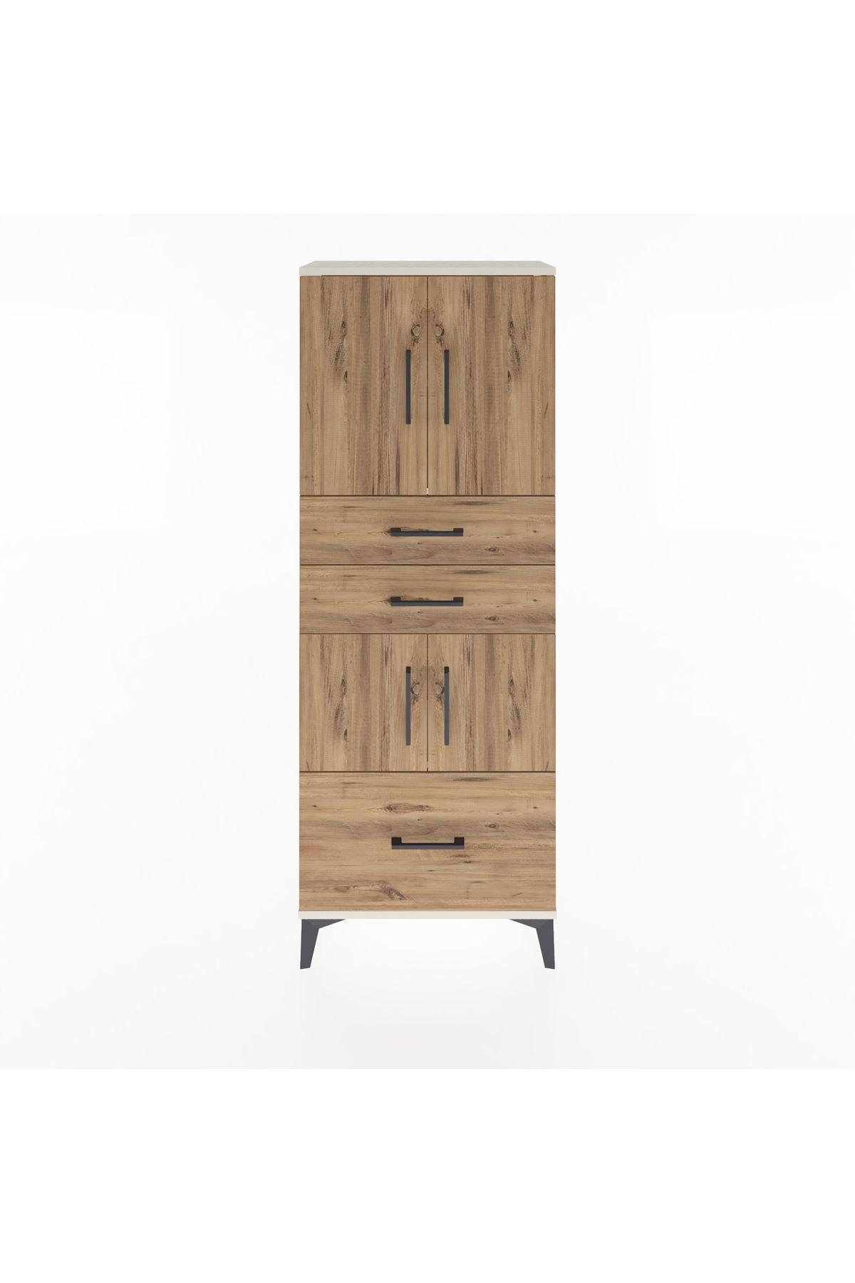 Arges Dolap 3 Raflı 3 Çekmeceli 4 Kapaklı 60x30x163 - S20M009V3A