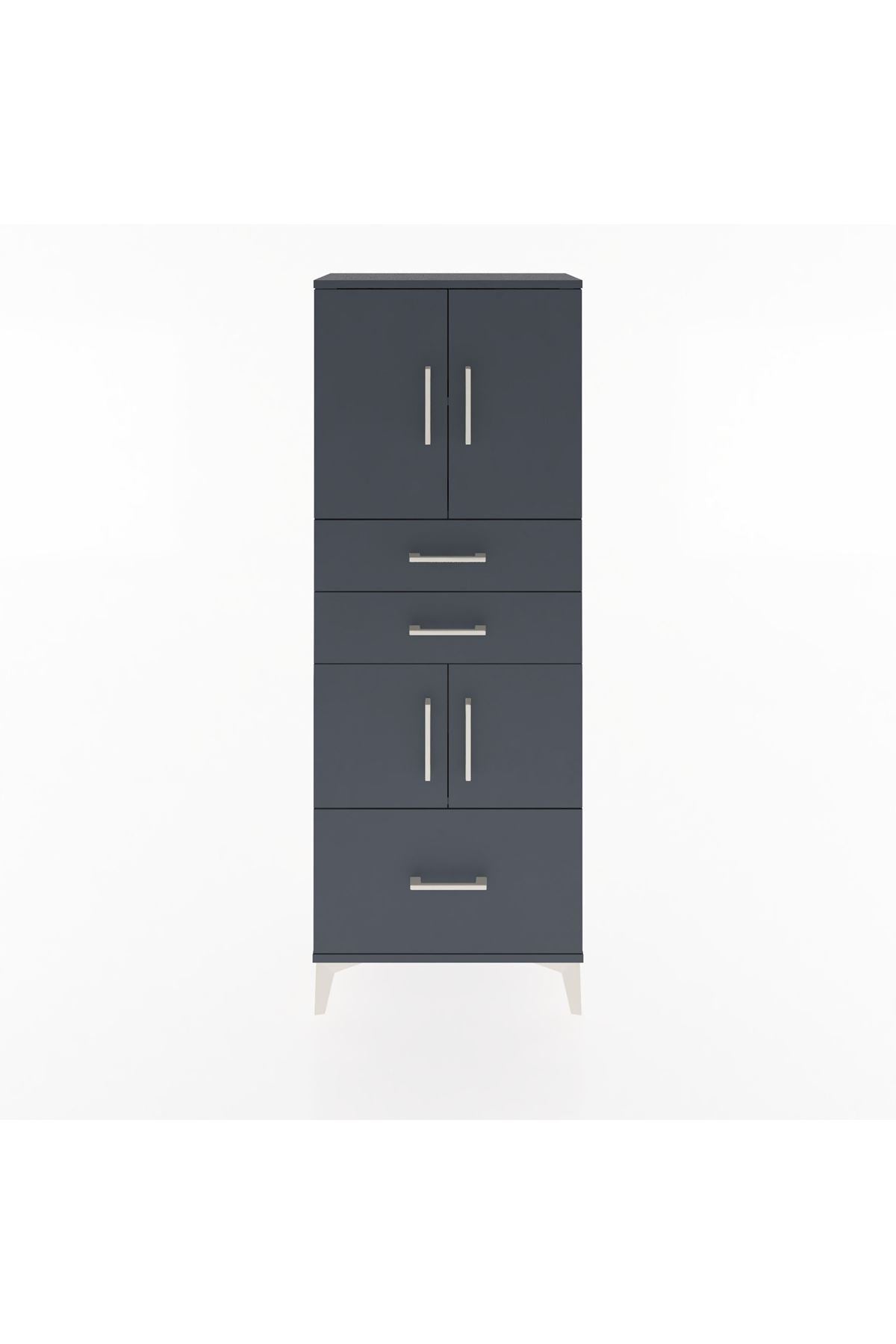 Arges Dolap 3 Raflı 3 Çekmeceli 4 Kapaklı 60x30x163 - S20M009V5A