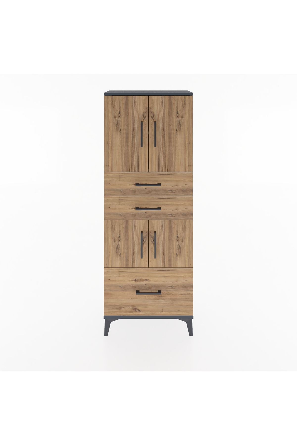 Arges Dolap 3 Raflı 3 Çekmeceli 4 Kapaklı 60x30x163 - S20M009V6A