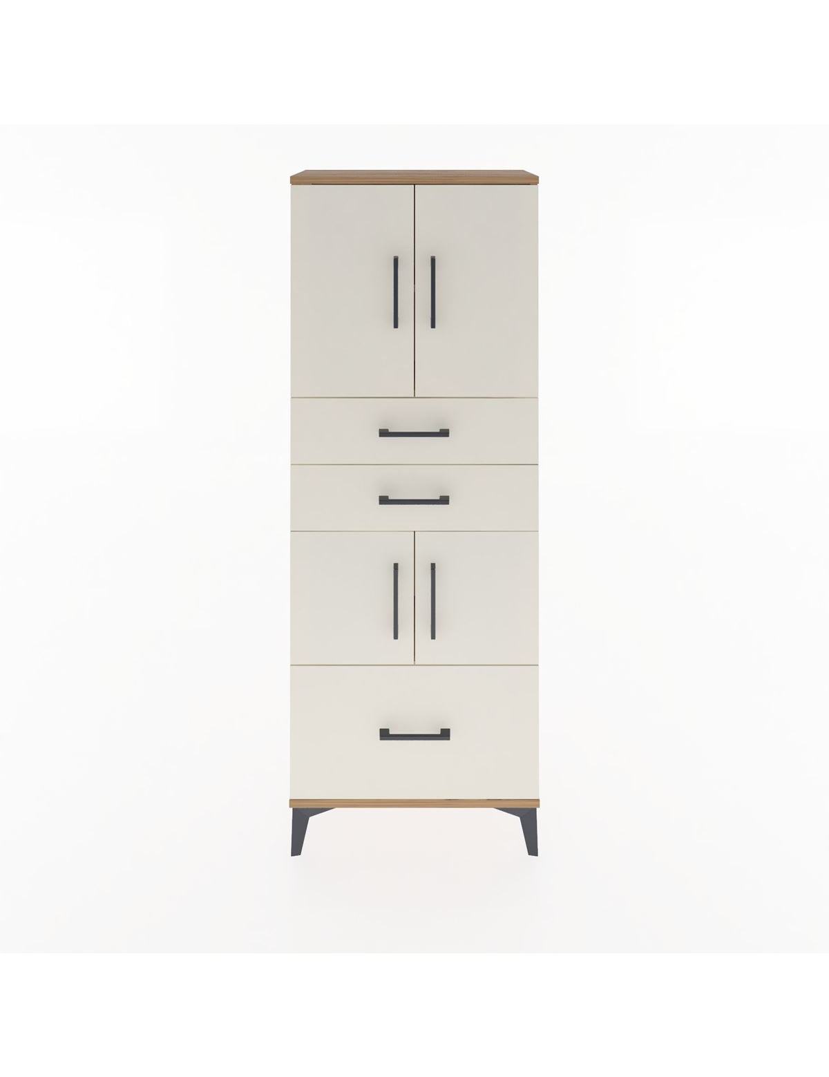 Arges Dolap 3 Raflı 3 Çekmeceli 4 Kapaklı 60x30x163 - S20M009V7A