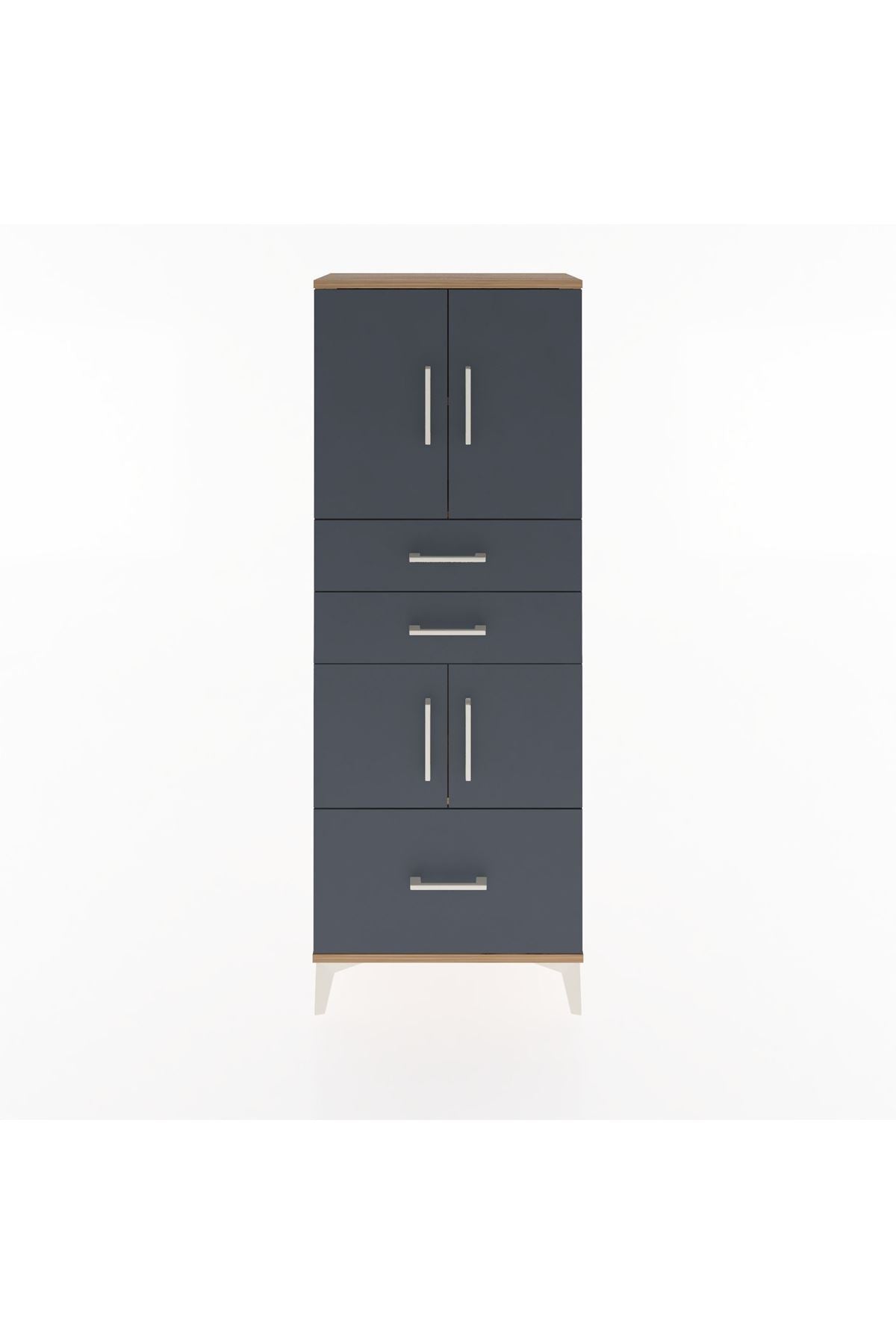 Arges Dolap 3 Raflı 3 Çekmeceli 4 Kapaklı 60x30x163 - S20M009V8A