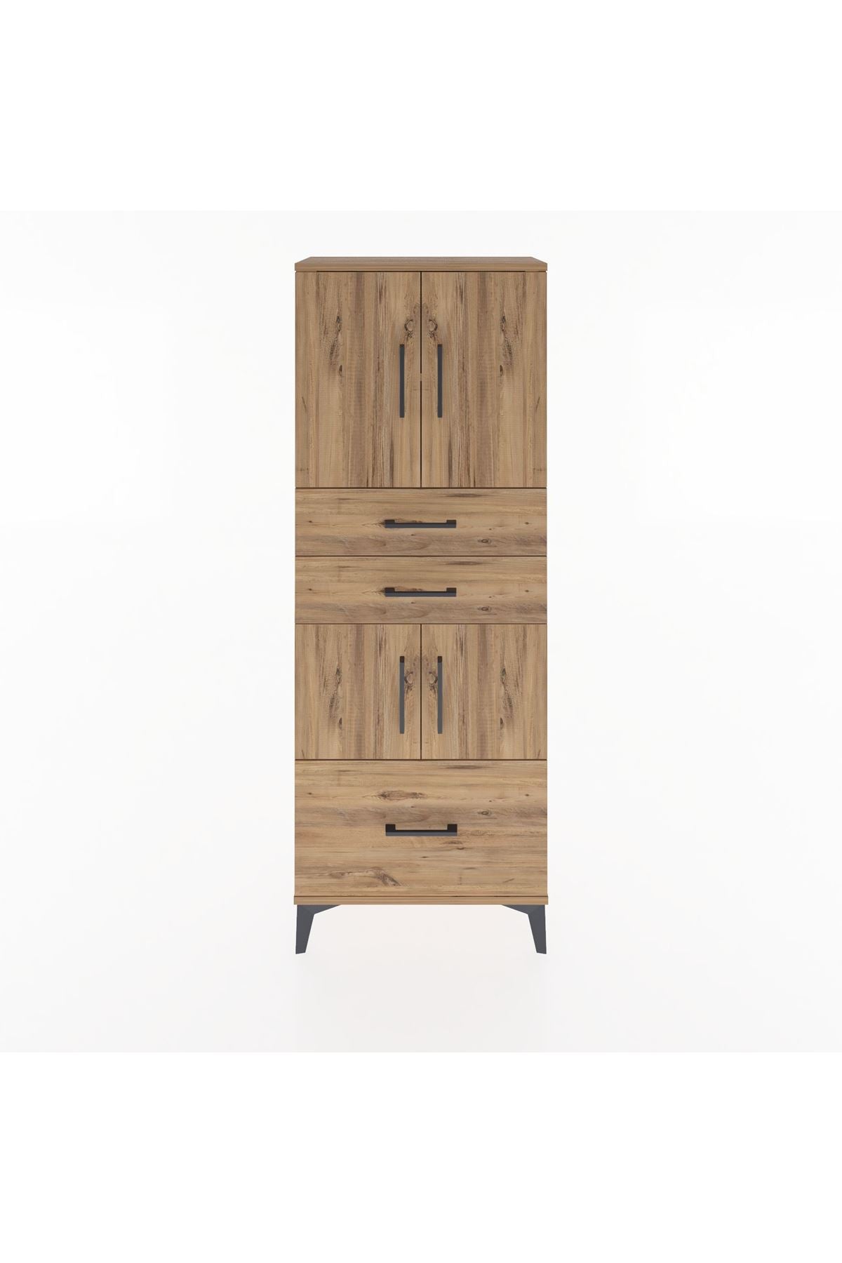 Arges Dolap 3 Raflı 3 Çekmeceli 4 Kapaklı 60x30x163 - S20M009V9A