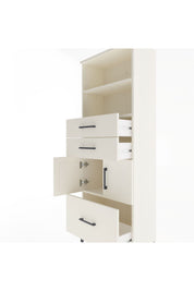 Arges Dolap 3 Raflı 3 Çekmeceli 2 Kapaklı 60x30x163 - S20M010V1A