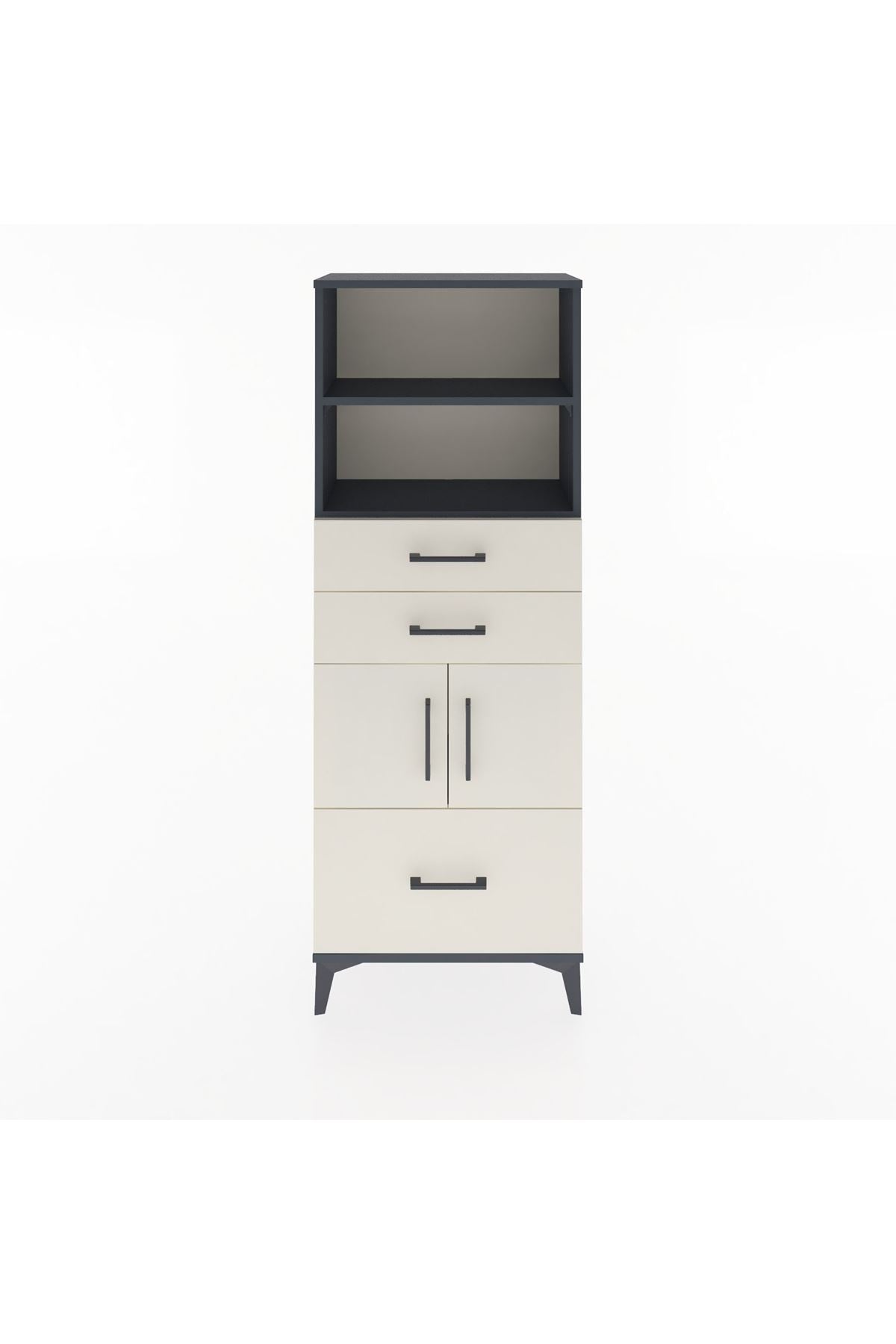 Arges Dolap 3 Raflı 3 Çekmeceli 2 Kapaklı 60x30x163 - S20M010V4A
