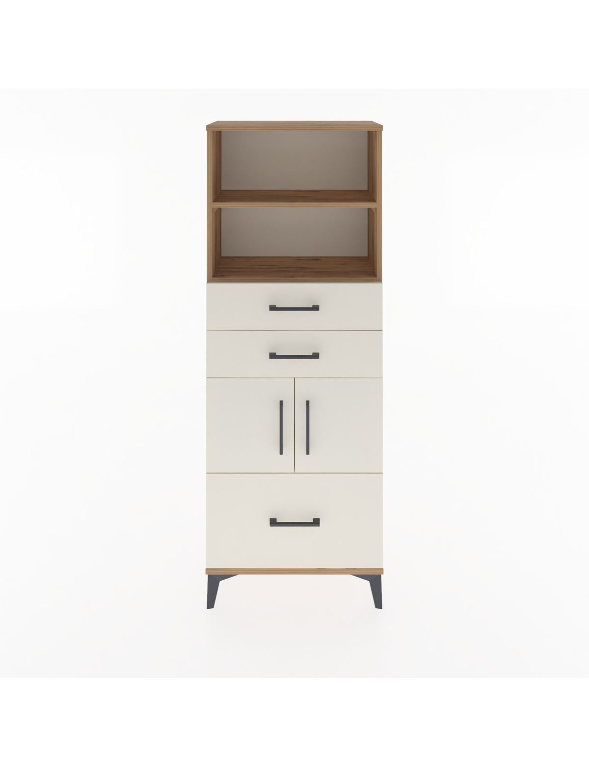 Arges Dolap 3 Raflı 3 Çekmeceli 2 Kapaklı 60x30x163 - S20M010V7A