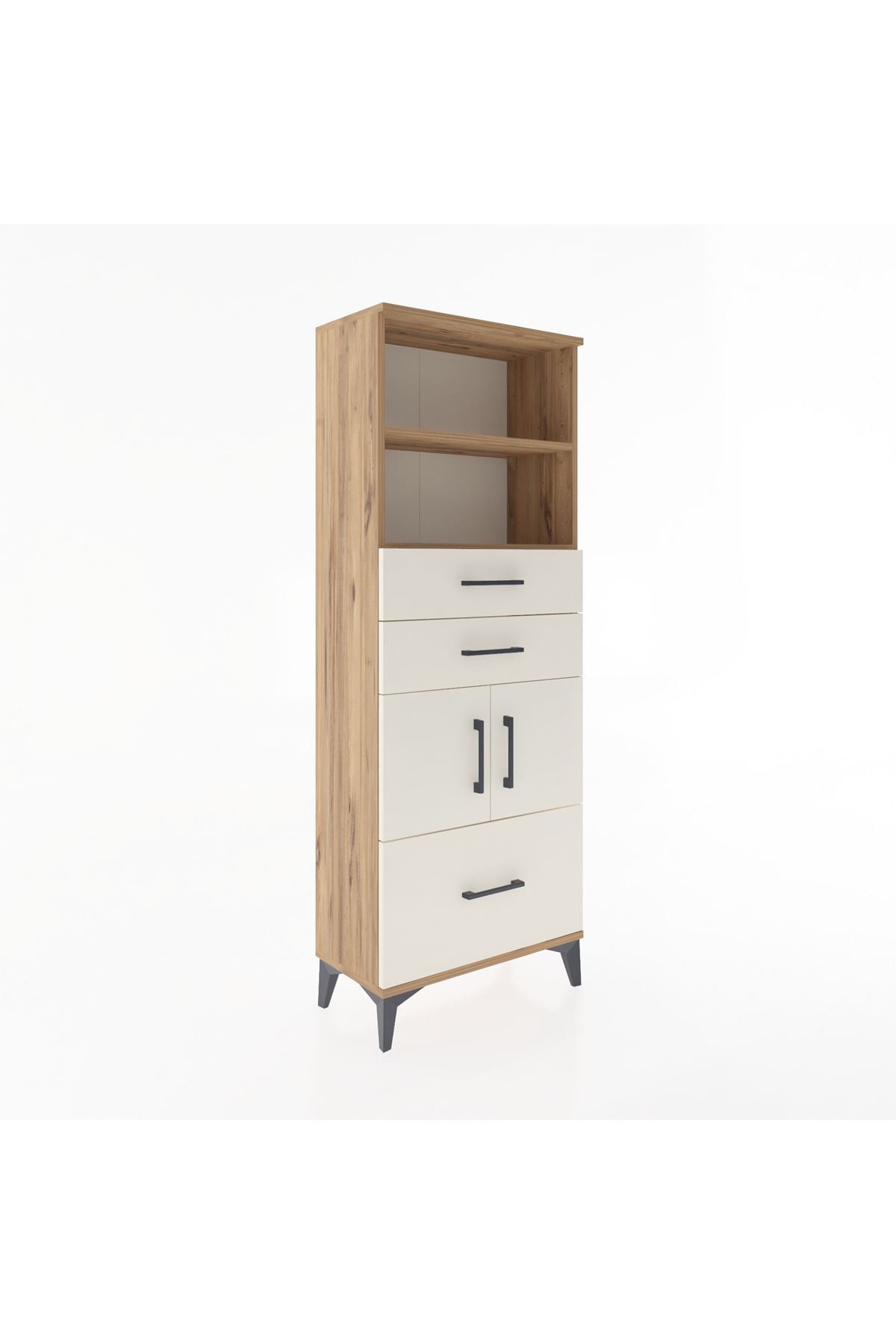 Arges Dolap 3 Raflı 3 Çekmeceli 2 Kapaklı 60x30x163 - S20M010V7A