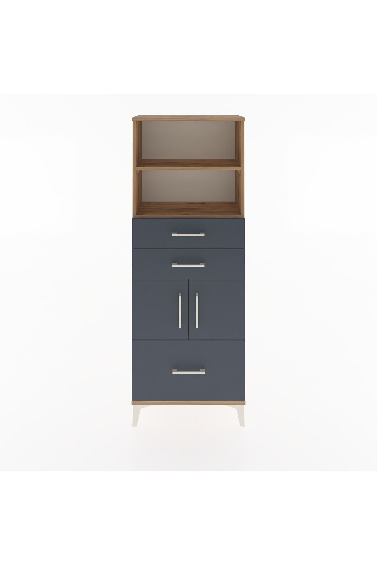 Arges Dolap 3 Raflı 3 Çekmeceli 2 Kapaklı 60x30x163 - S20M010V8A