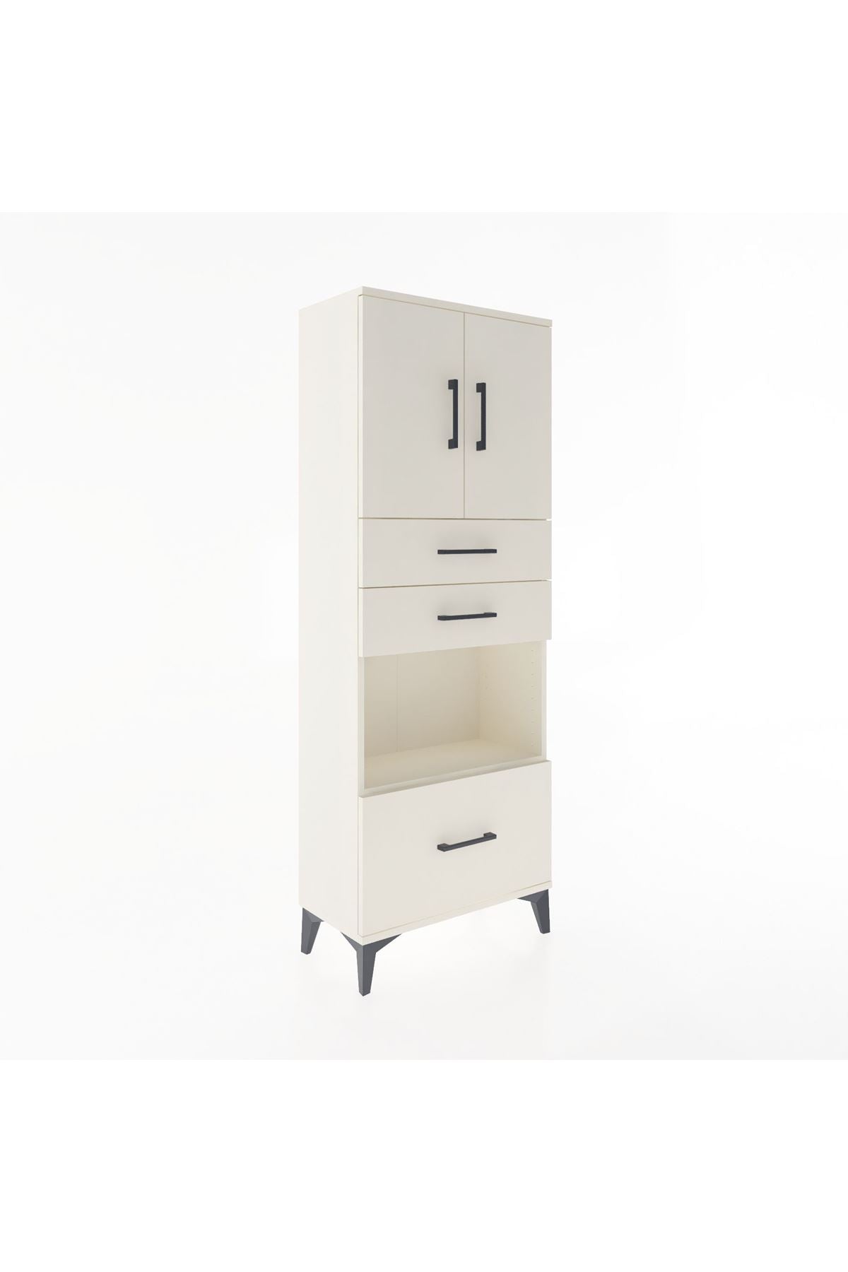Arges Dolap 3 Raflı 3 Çekmeceli 2 Kapaklı 60x30x163 - S20M011V1A