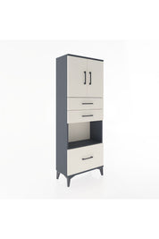 Arges Dolap 3 Raflı 3 Çekmeceli 2 Kapaklı 60x30x163 - S20M011V4A