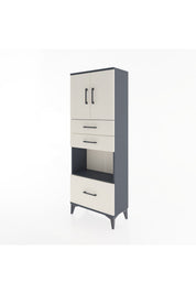 Arges Dolap 3 Raflı 3 Çekmeceli 2 Kapaklı 60x30x163 - S20M011V4A