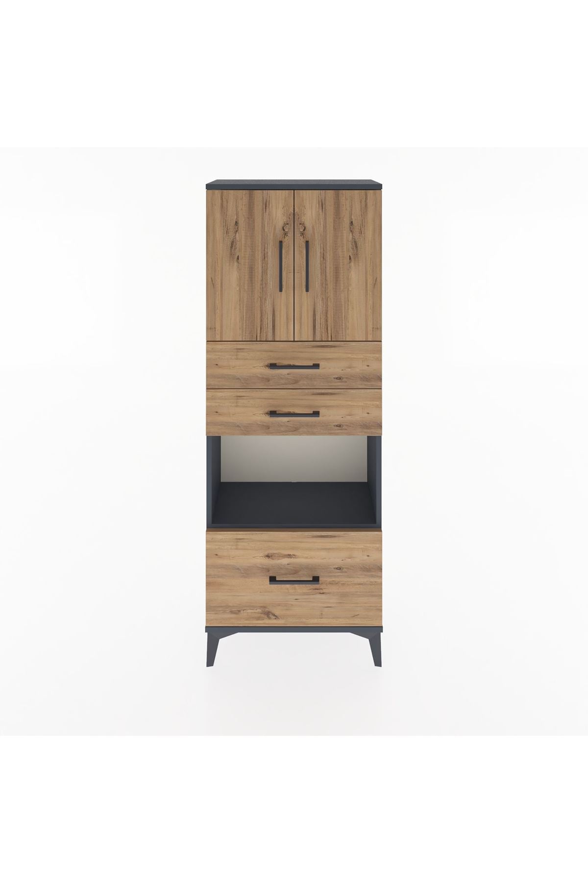 Arges Dolap 3 Raflı 3 Çekmeceli 2 Kapaklı 60x30x163 - S20M011V6A