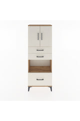 Arges Dolap 3 Raflı 3 Çekmeceli 2 Kapaklı 60x30x163
