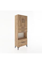 Arges Dolap 3 Raflı 3 Çekmeceli 2 Kapaklı 60x30x163 - S20M011V9A