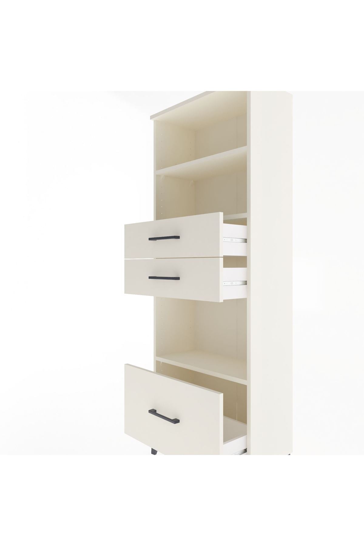 Arges Dolap 3 Raflı 3 Çekmeceli 60x30x163 - S20M012V1A