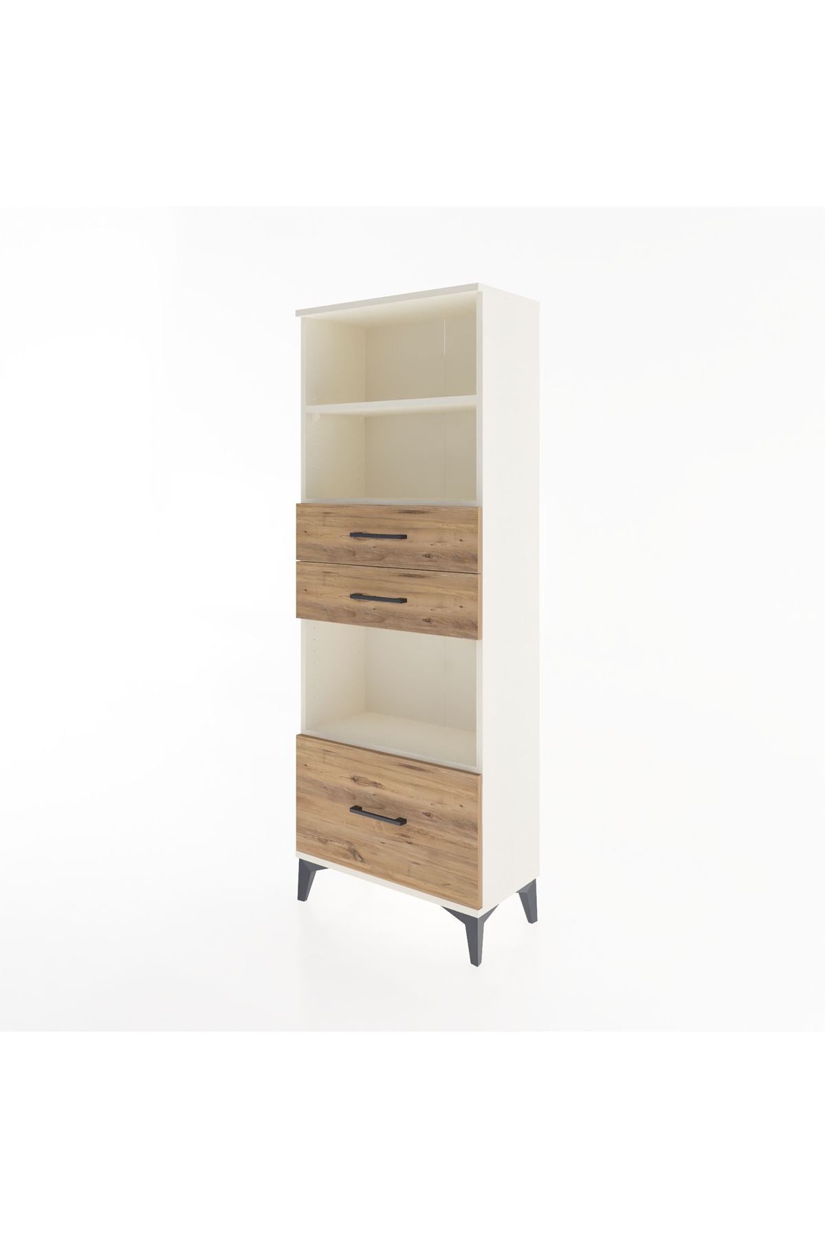 Arges Dolap 3 Raflı 3 Çekmeceli 60x30x163 - S20M012V3A