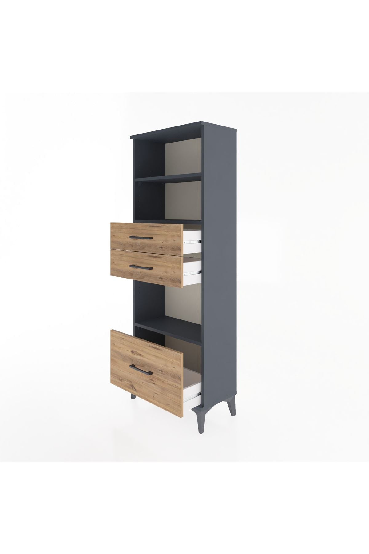 Arges Dolap 3 Raflı 3 Çekmeceli 60x30x163 - S20M012V6A