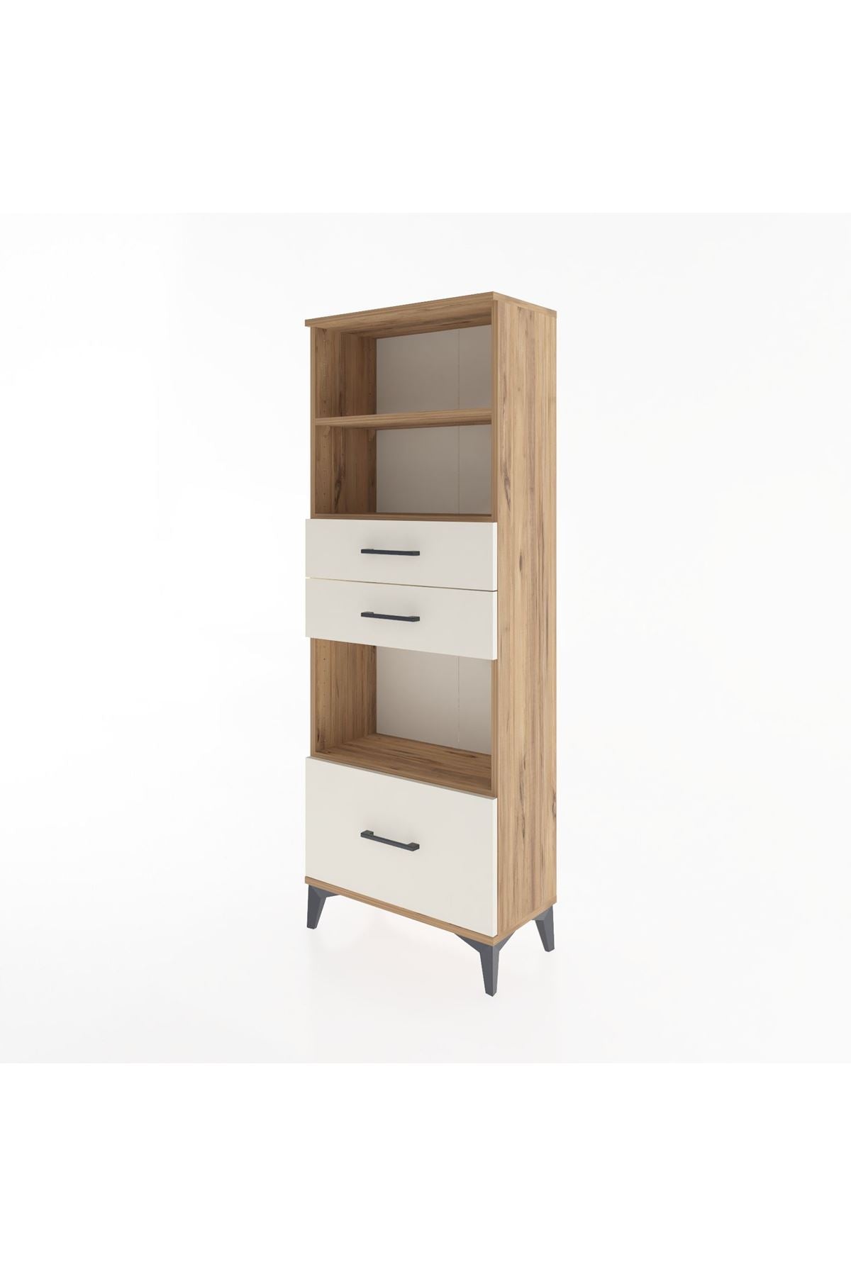 Arges Dolap 3 Raflı 3 Çekmeceli 60x30x163 - S20M012V7A