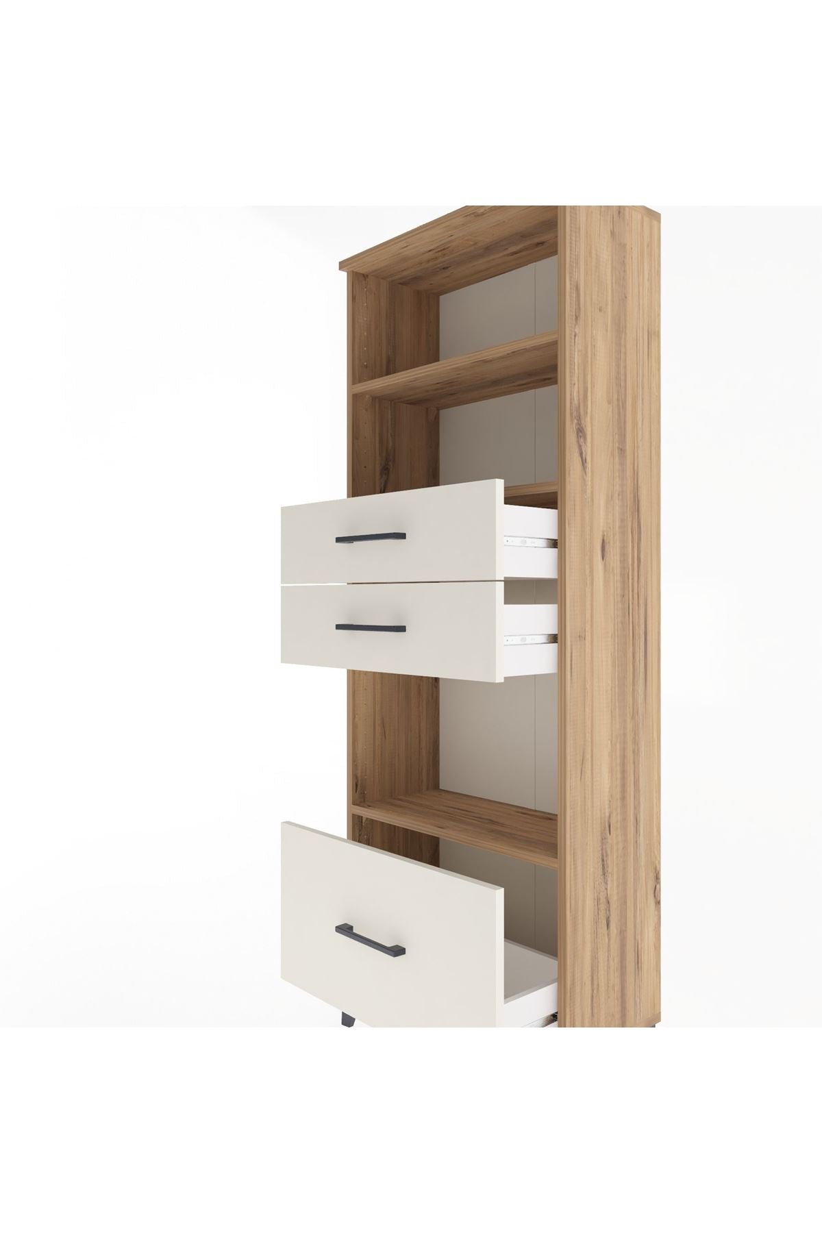Arges Dolap 3 Raflı 3 Çekmeceli 60x30x163 - S20M012V7A