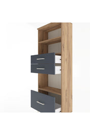 Arges Dolap 3 Raflı 3 Çekmeceli 60x30x163 - S20M012V8A