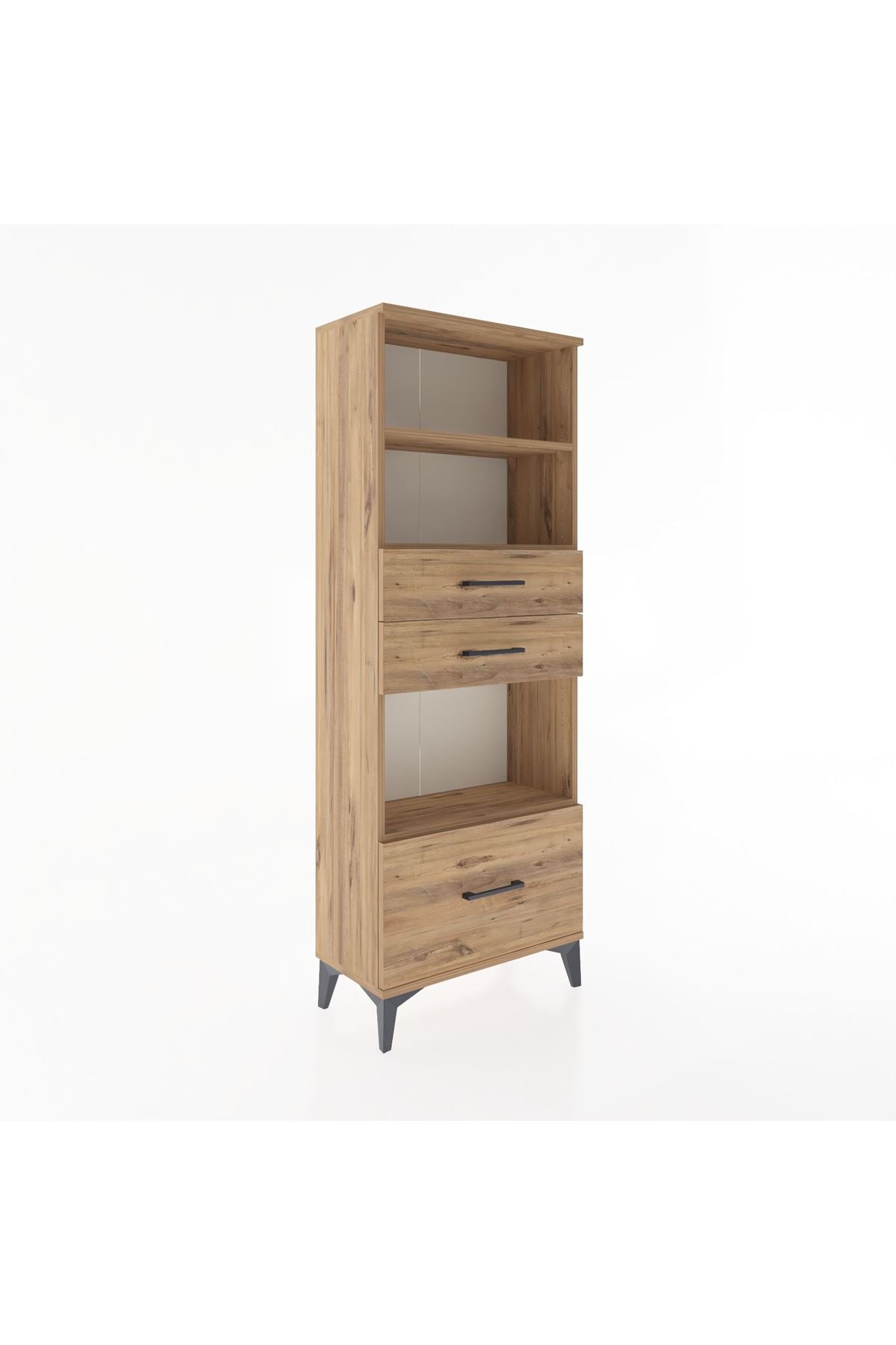 Arges Dolap 3 Raflı 3 Çekmeceli 60x30x163 - S20M012V9A