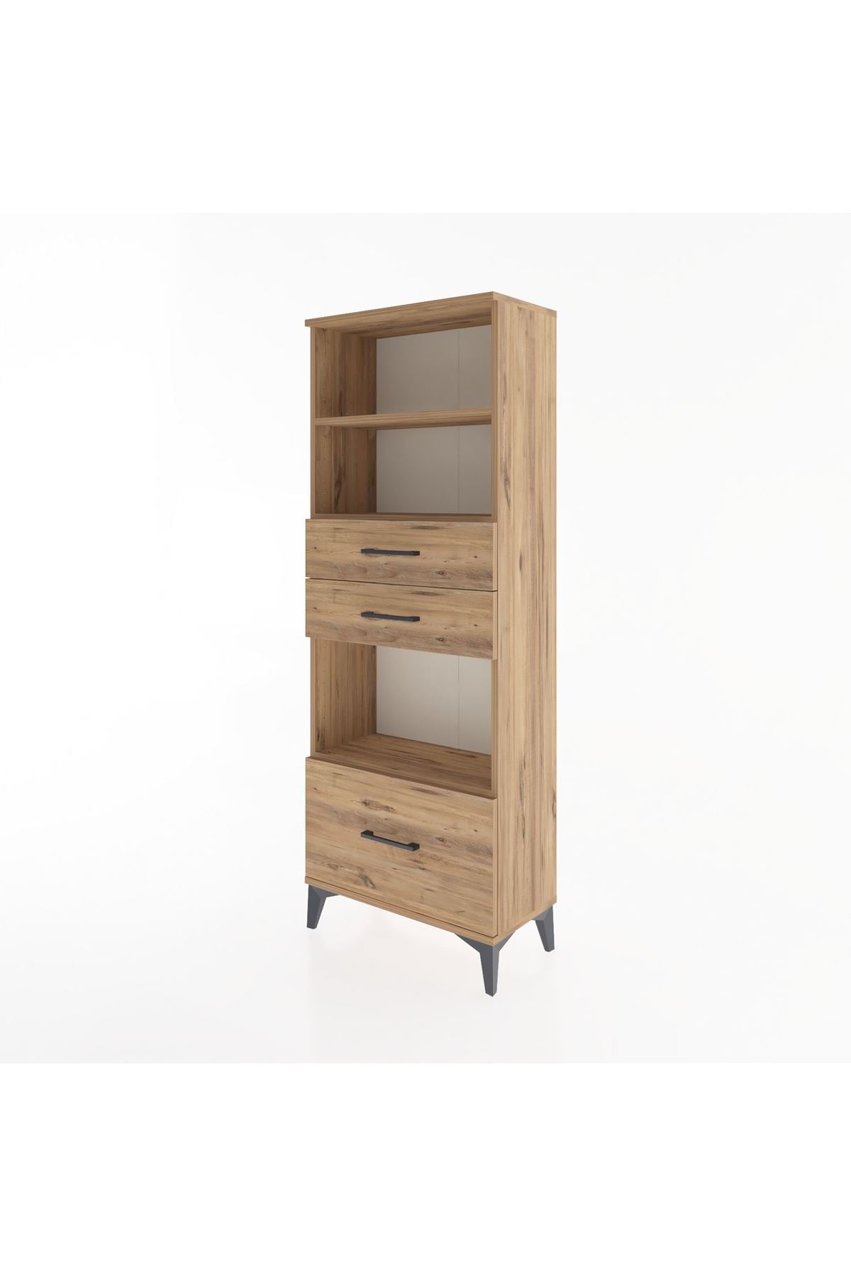 Arges Dolap 3 Raflı 3 Çekmeceli 60x30x163 - S20M012V9A