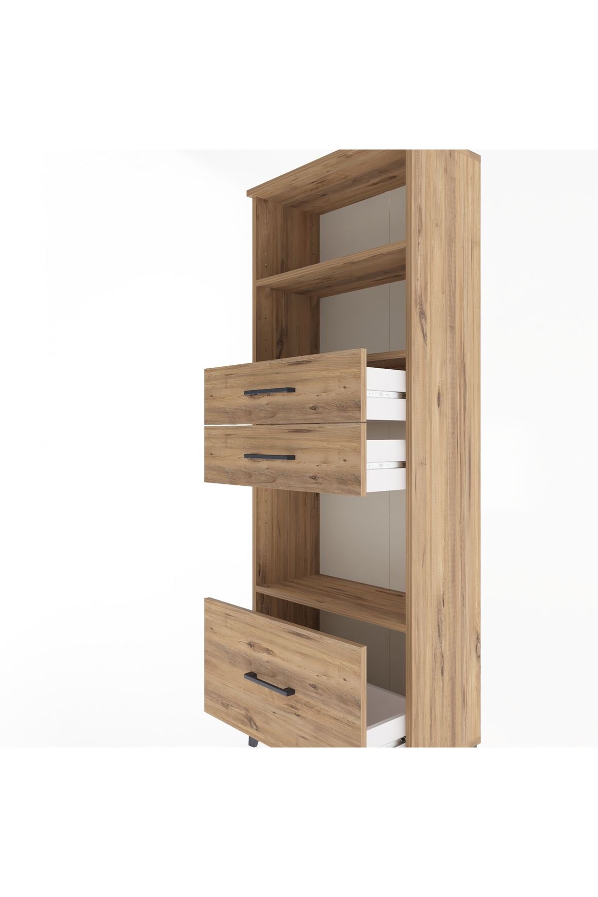 Arges Dolap 3 Raflı 3 Çekmeceli 60x30x163 - S20M012V9A