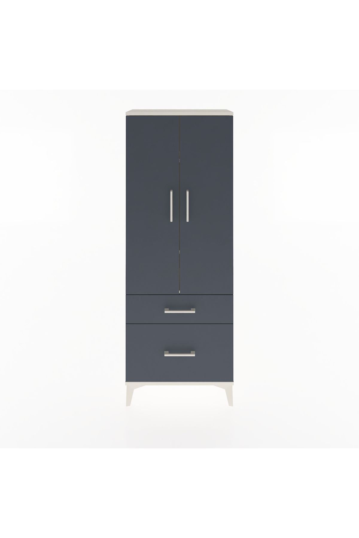 Arges Dolap 3 Raflı 2 Çekmeceli 2 Kapaklı 60x30x163 - S20M013V2A