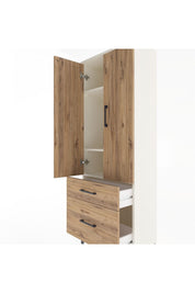 Arges Dolap 3 Raflı 2 Çekmeceli 2 Kapaklı 60x30x163 - S20M013V3A