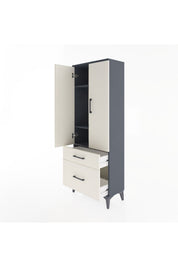 Arges Dolap 3 Raflı 2 Çekmeceli 2 Kapaklı 60x30x163 - S20M013V4A