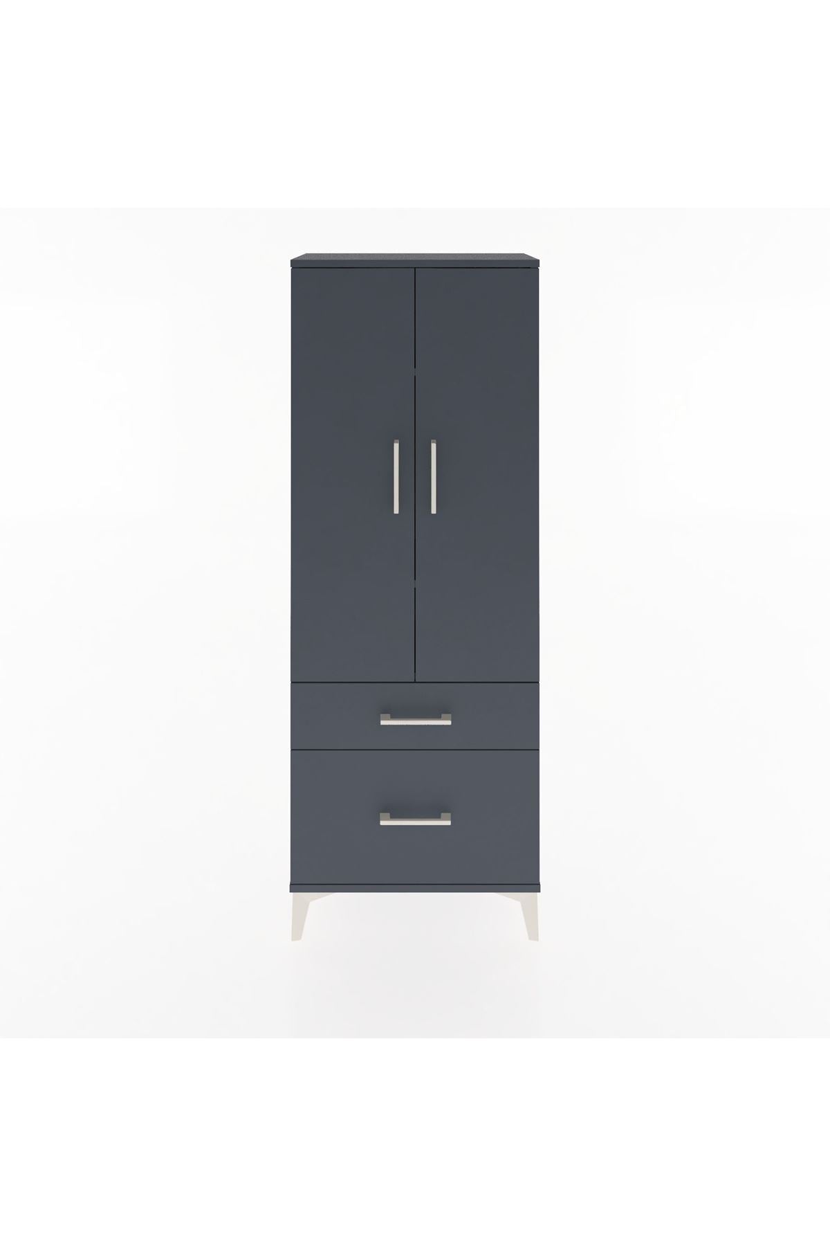 Arges Dolap 3 Raflı 2 Çekmeceli 2 Kapaklı 60x30x163 - S20M013V5A