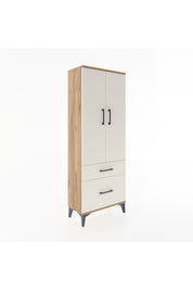 Arges Dolap 3 Raflı 2 Çekmeceli 2 Kapaklı 60x30x163 - S20M013V7A