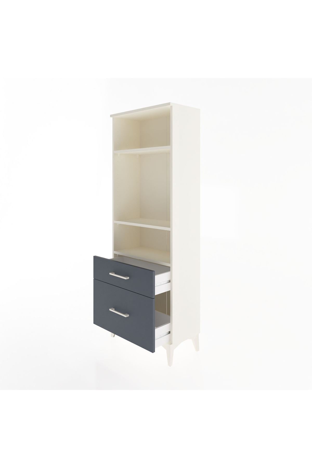 Arges Dolap 3 Raflı 2 Çekmeceli 60x30x163 - S20M014V2A