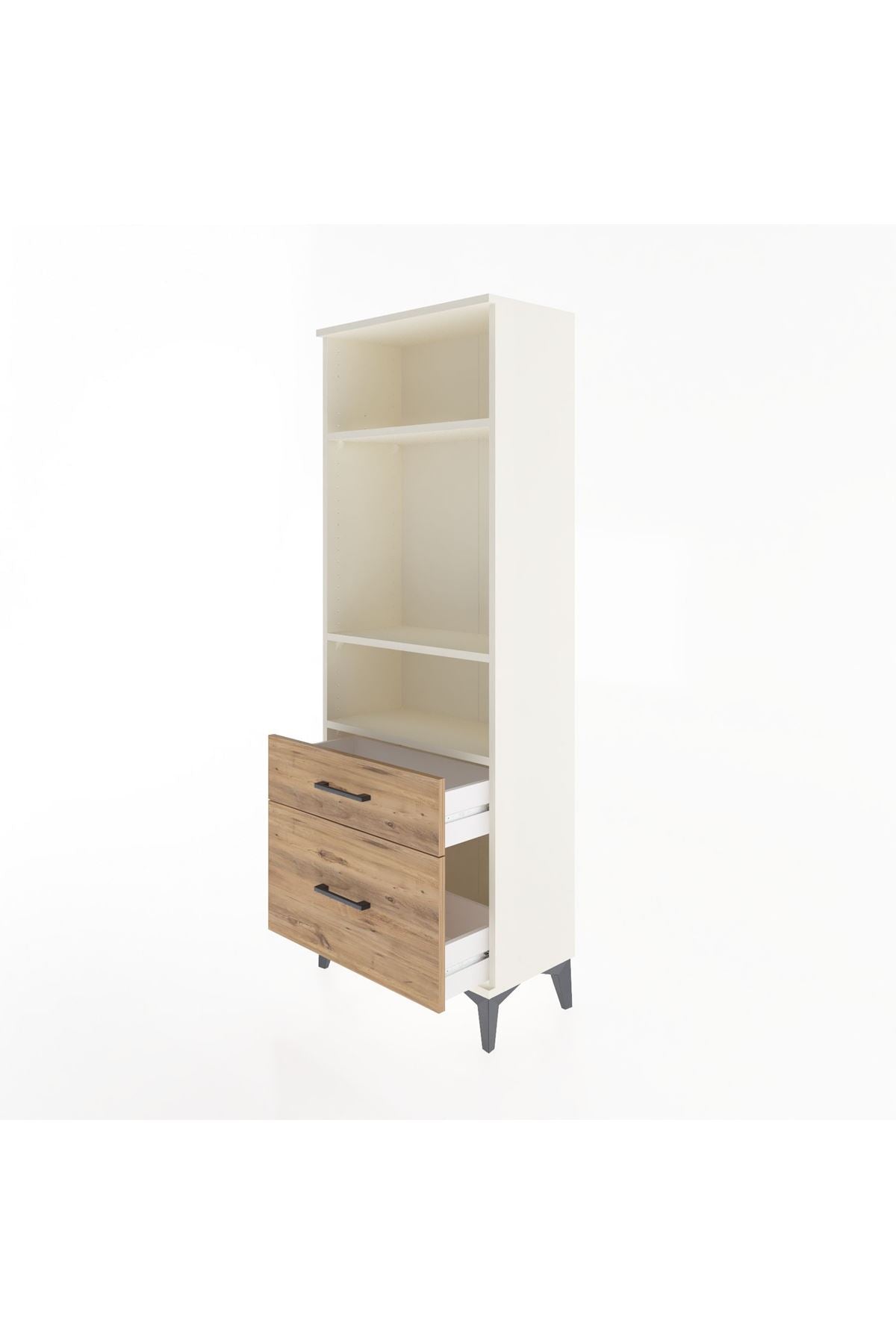 Arges Dolap 3 Raflı 2 Çekmeceli 60x30x163 - S20M014V3A